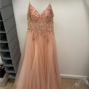 Aspeed Peach Sequin Prom /Formal Dress